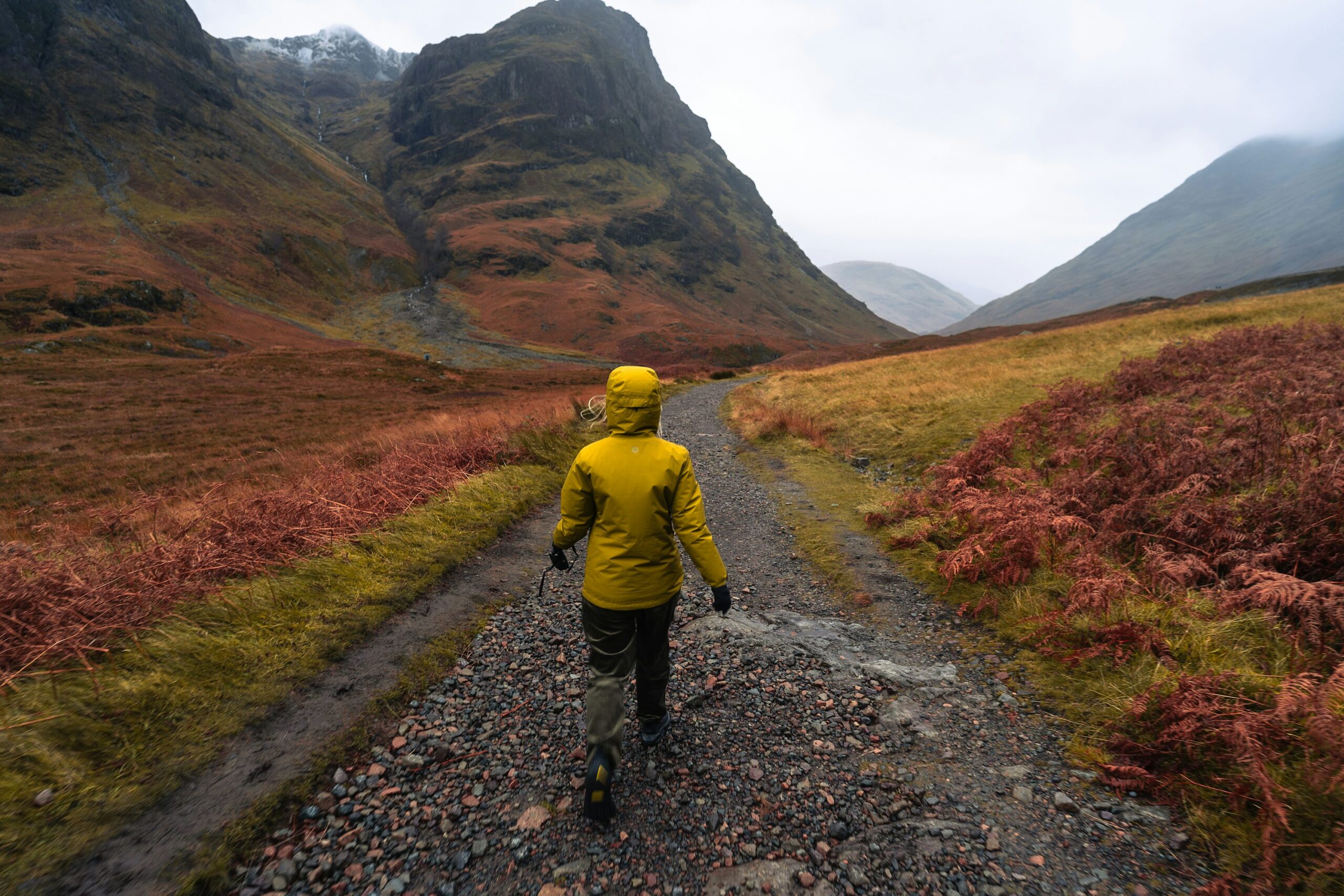 Rainy day hiking in Ireland with waterproof boots